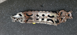 Zilveren krabarmband  2,2 cm breed 17 cm lang