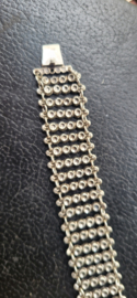 Antiek rouw klederdracht schakel armband zilver noordholland.