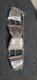Zilveren krab armband  3cm breed 16 cm