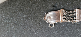 Zilveren krabarmband  1,8 cm breed 16 cm lang