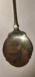 Ziveren Dienlepel  Jan Boon 1907 Schoonhoven 50 gram 19 cm.