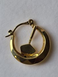Gouden heren bel met gouden troffel  2 cm diameter.