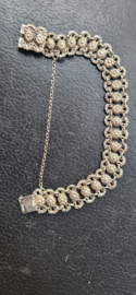 Antiek rouw klederdracht schakel armband zilver Utrecht/gelderland holland.