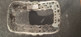 Schoengesp 36 gram 10 bij 7 cm Schoengesp zilver.