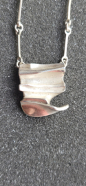 Laponia zilver collier  gestempelt op echt Evt te verlengen  39 cm nieuw.