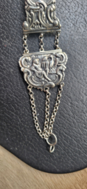 Zilver krabarmb gemaakt van bijbelslot 28 gram 20cm/3 cm