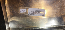 Zilveren tabaksdoos  12,5/7,5/2,5 cm C van Dam Kooiman 1855  140 gram.