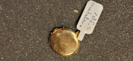 Gouden antieke ronde medaillion 3 gram 2 cm nette staat 14 kr.