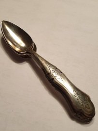 Thee lepels van Leendert Schenkel Biedermeier 1884 12 cm 60 gram Zilver