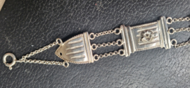 Zilver krabarmb gemaakt van bijbelslot 14 gram 18 cm/2 cm biedemeier