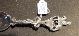 Geboort lepel boer te paard  met text 2e gehalte  21 cn 49 gram.