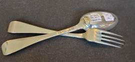 Zilver couvert van Hendrik de Wint Den Haag 1766 21 cm 140 gram .