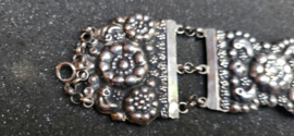 Zilveren schakel armband 3,5 cm breed  19 cm