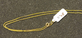 Dun goud gourmette collier 2 gram 14 kr 40 cm,