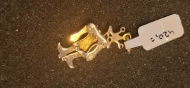 Mooie zware 14 kr gouden beweegbare clown 5,4 gram 3.5 cm.