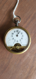 Mooi tweede model Hebdomas 8 dagen zakhorloge werken en nette staat.