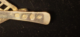 Tashaak zilver JohannesAdrianus de Gidts 1836 7 cm handgemaakt.