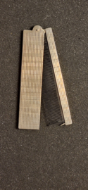 Kam met zilver opberg hoes antiek Frans 8,5 cm.