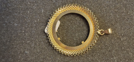 Grote 14 kr gouden zware muntrand voor gouden tientje 6 gram . 18 mm.