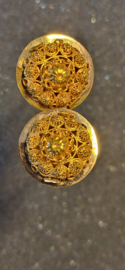Antieke mutsspeldenof kapspelden Tholen 1890 zeer nette staat 9 cm goud.