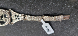 Zilveren krab armband model molen 2,5cm breed 17 cm