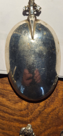 Zilver geboorte lepel allegorische voorstelling Hoop 1917. 18 cm 49 gram.