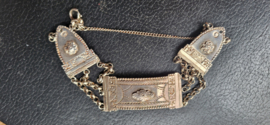 Zilver krabarmb gemaakt van bijbelslot 22 gram 18 cm/2,2 cm biedemeier