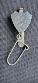 Antieke Biedermeier  Rokhaak en kluwehaak zilver 1878 JACOBUS STEEDEN.