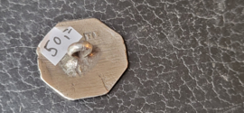 Zeldzaam antiek knoopje klederdracht Drente zilver 18 mm
