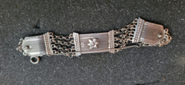 Zilveren krabarmband  1,8 cm breed 16 cm lang