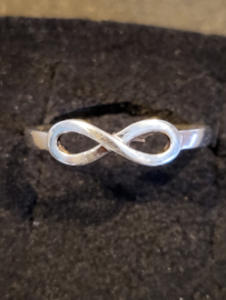 Twee kleuren ring oneindig simbool 14 kr maat 20 1.8 gram .