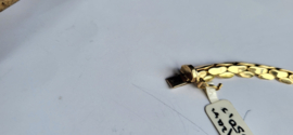 14 krt gouden schakel collier nieuwstaat 7 breed 3 mm hoog 45 cm.