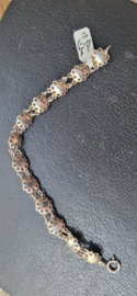 Antiek zilveren armband van zeeuwsche knopjes 19 cm 1,1 cm Breed.