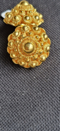 Zilver vergulden keelknopen nieuwstaat 15 gram 2,5 cm diameter .