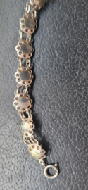 Antiek zilveren armband van zeeuwsche knopjes 19 cm 1,1 cm Breed.