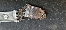 Zilveren krabarmband  1,8 cm breed 16 cm lang
