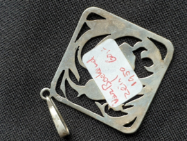 Hand gemaakt zilver hanger van Verboekend zeist 1950 3cm.