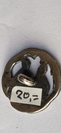 2x antiek klederdracht knopen zilver bijbelse voorstelling
