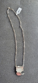 Laponia zilver collier  gestempelt op echt Evt te verlengen  39 cm nieuw.