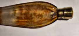 Geurflesje kristal met double dop en stopje in de stijl Lalique.