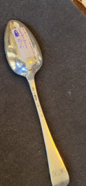 Zilver lepel van Hendrik Overhulsman Amsterdam 1805 22 cm 78 gram.
