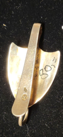 Zilver tas haak 1820 2e gehalte 6,5 bij 3 cm 11 gram.