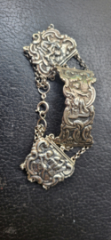 Zilver krabarmb gemaakt van bijbelslot 28 gram 20cm/3 cm