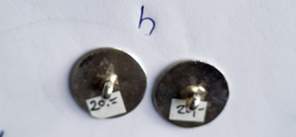 2x scheepjes knopen  18 mm antiek zilver