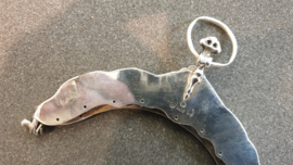 Mooie sleetse Tasbeugel zilver 1892 14 cm