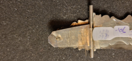 Zilveren bijbelslot  boekmaat 4,2 cm totaal lengte 10 cm.