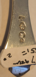 Vork  zilver  van kempen  nieuwstaat.12 cm.