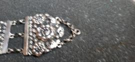 Zilveren schakel armband 3,5 cm breed  19 cm