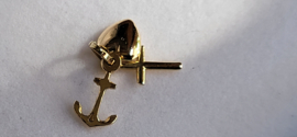 Goud geloof hoop en liefde hanger 15 mm  1,1 gram.