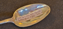 Lepel van Christiaan vd Pesch 1795 22 cm 55 gram zilver .